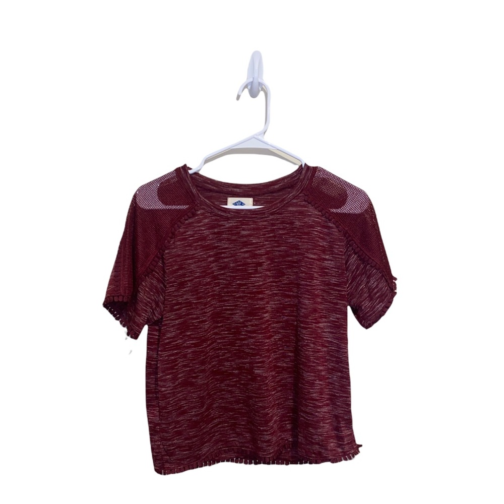 [Wild Blue] Mesh Shoulder Short Sleeve